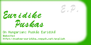 euridike puskas business card