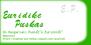 euridike puskas business card